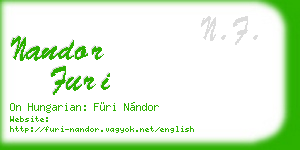 nandor furi business card