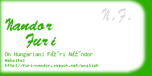 nandor furi business card